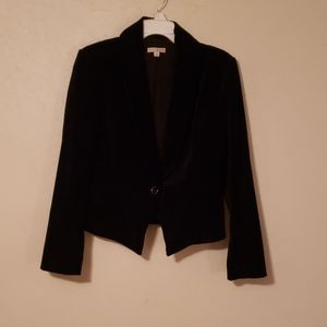 Velvet black jacket, perfect holiday look
